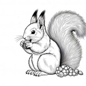 Squirrel coloring page - picture 32