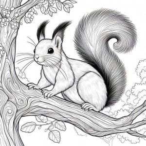 Squirrel coloring page - picture 34