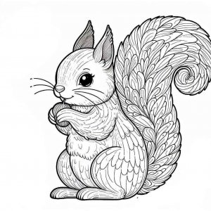 Squirrel coloring page - picture 35