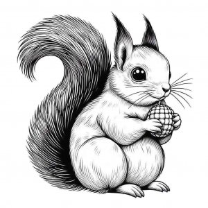Squirrel coloring page - picture 36