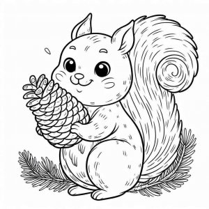 Squirrel coloring page - picture 38