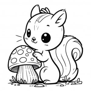 Squirrel coloring page - picture 39
