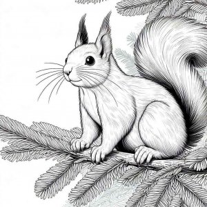 Squirrel coloring page - picture 40