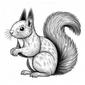 Squirrel coloring page - picture 41