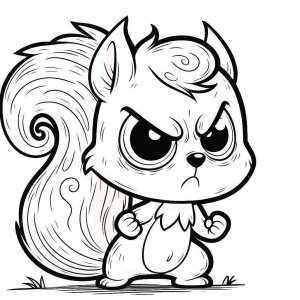 Squirrel coloring page - picture 42