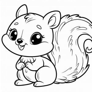 Squirrel coloring page - picture 43