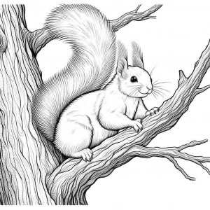 Squirrel coloring page - picture 44