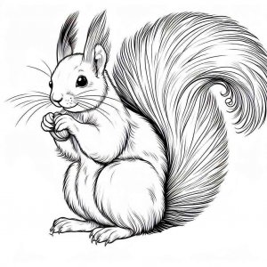 Squirrel coloring page - picture 45