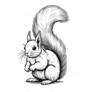 Squirrel coloring page - picture 46