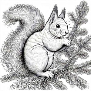 Squirrel coloring page - picture 48