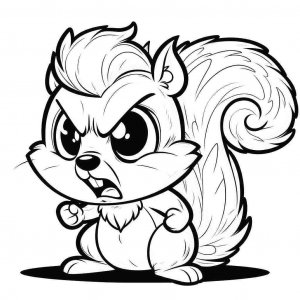 Squirrel coloring page - picture 5
