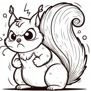 Squirrel coloring page - picture 6