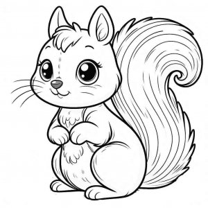 Squirrel coloring page - picture 7