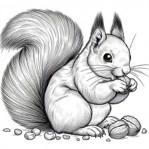 Squirrel coloring page - picture 8
