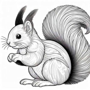Squirrel coloring page - picture 9