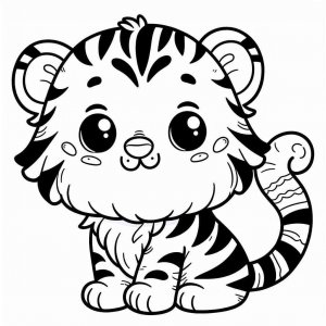 Tiger coloring page - picture 1