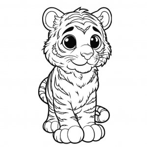 Tiger coloring page - picture 10