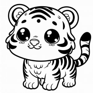 Tiger coloring page - picture 11