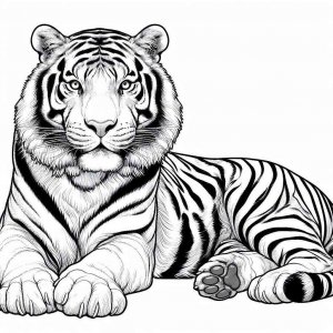 Tiger coloring page - picture 14