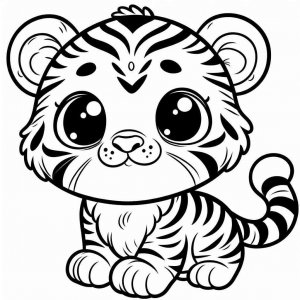 Tiger coloring page - picture 16