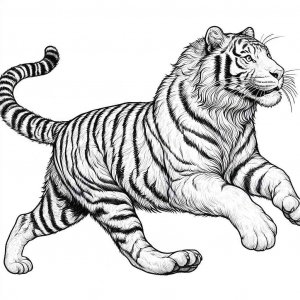 Tiger coloring page - picture 17