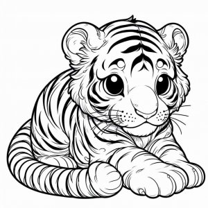 Tiger coloring page - picture 18