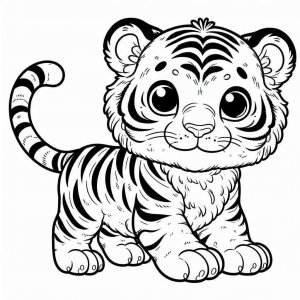 Tiger coloring page - picture 2