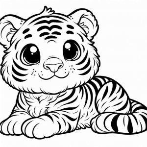 Tiger coloring page - picture 20