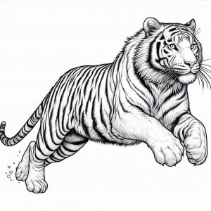 Tiger coloring page - picture 21