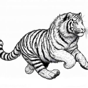 Tiger coloring page - picture 22