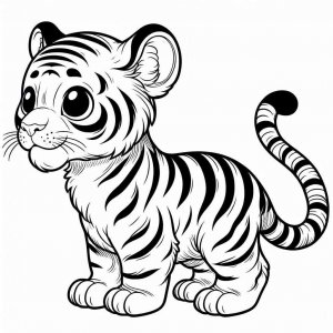 Tiger coloring page - picture 24
