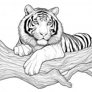 Tiger coloring page - picture 25