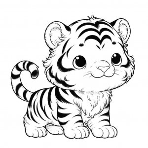 Tiger coloring page - picture 26
