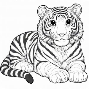 Tiger coloring page - picture 28