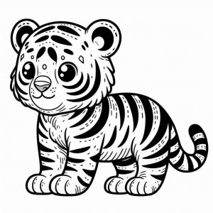 Tiger coloring page - picture 29