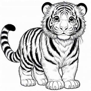 Tiger coloring page - picture 3