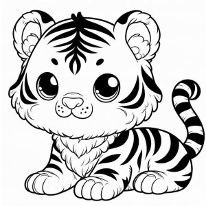 Tiger coloring page - picture 30