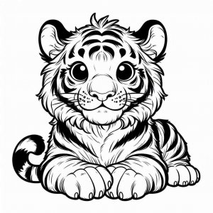 Tiger coloring page - picture 32