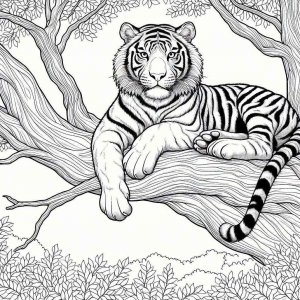 Tiger coloring page - picture 5