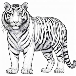 Tiger coloring page - picture 6