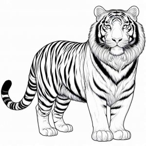 Tiger coloring page - picture 8