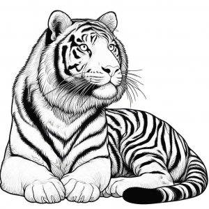 Tiger coloring page - picture 9