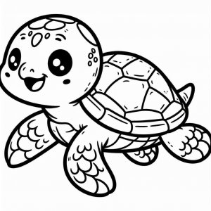 Turtle coloring page - picture 13