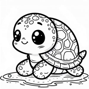 Turtle coloring page - picture 22