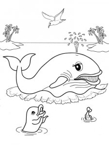 Whale coloring page - picture 5