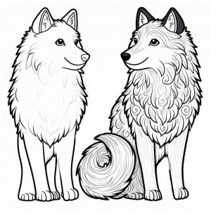 Wolf coloring page - picture 10
