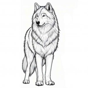 Wolf coloring page - picture 12