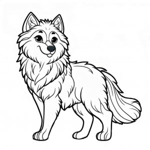 Wolf coloring page - picture 15