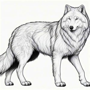 Wolf coloring page - picture 18