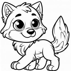Wolf coloring page - picture 20